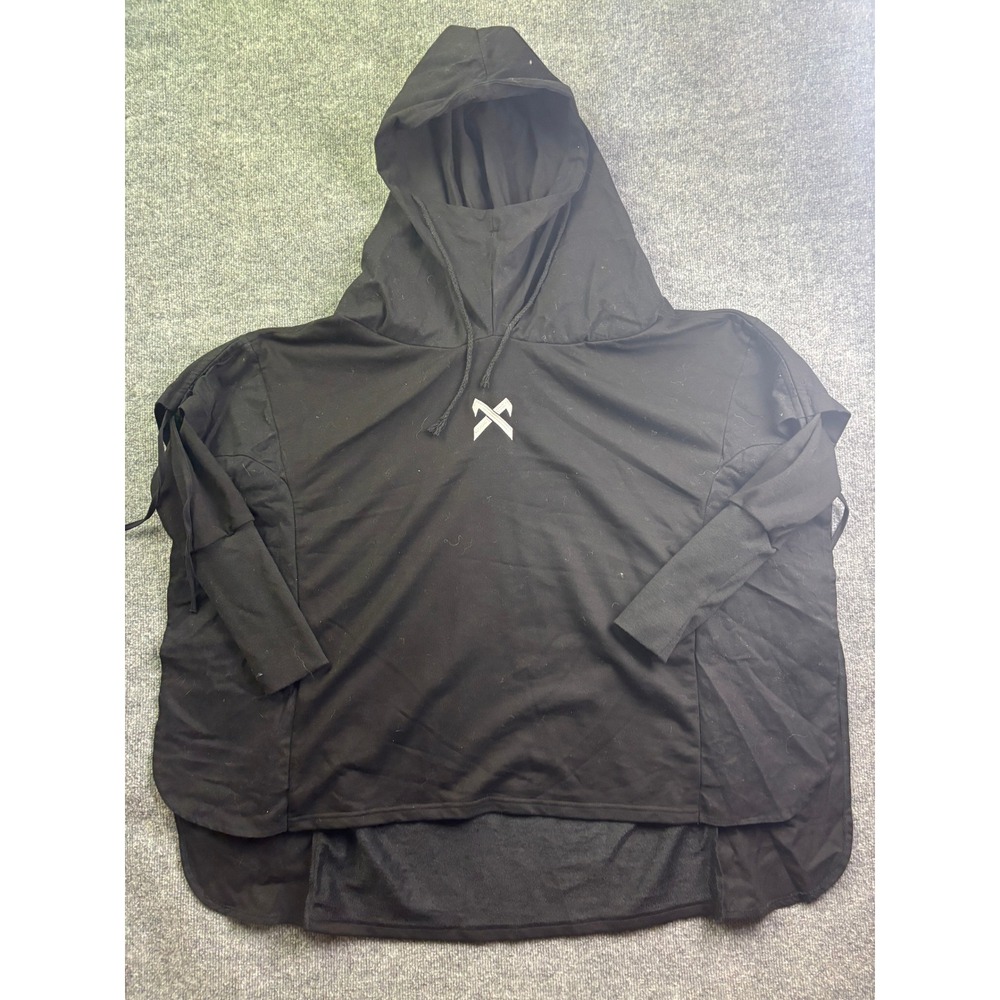 Niepce Inc Japanese Streetwear Hoodie Mens M Black Oversized Graphic Techwear